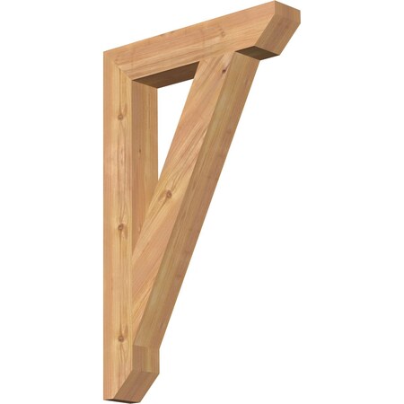 Ekena Millwork Traditional Slat Smooth Bracket, Western Red Cedar, 3 1/2"W x 20"D x 32"H BKT04X20X32TRA06SWR